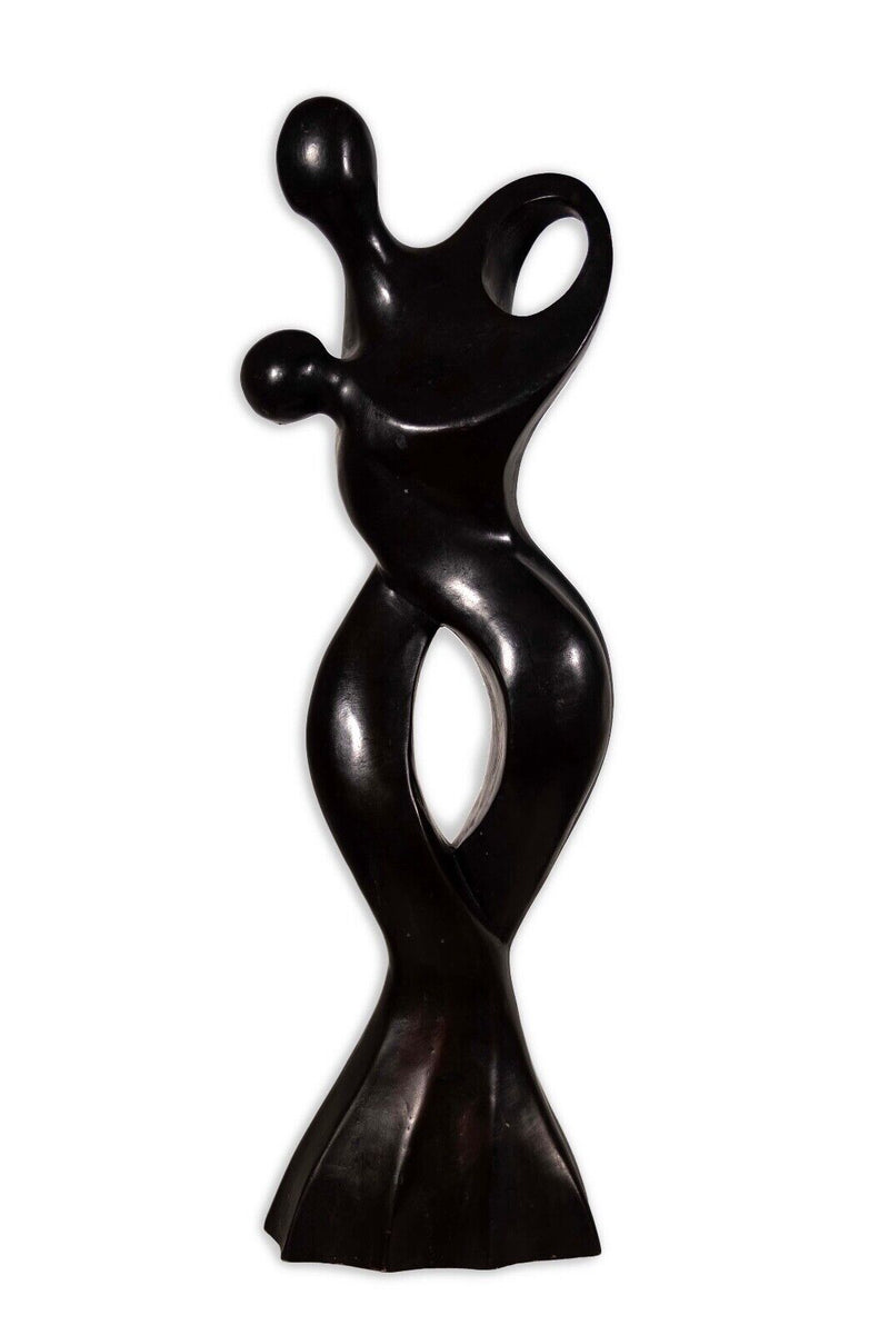 Postmodern Dancing Couple Ironwood Solid Wood Carved Sculpture