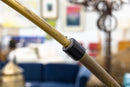 Brass and Acrylic Mid Century Modern Arc Floor Lamp with Marble Base
