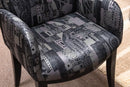 Set of 4 Milo Baughman for Thayer Coggin Black Cushioned Dining Armchairs