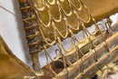 Paul D. Wellington Signed Sailboat Modern Brutalist Brass Wall Sculpture 1970s