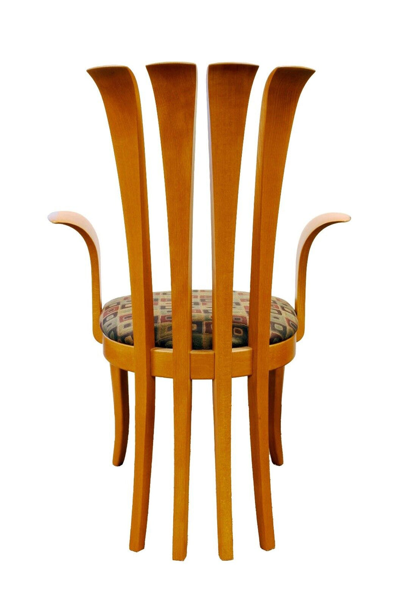 A Sibau Set of 6 Post Modern Vintage Italian Dining Chairs Made in Italy
