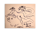 Reuben Nakian Untitled Signed Modern Figurative Felt-Tip Pen Drawing on Paper UF