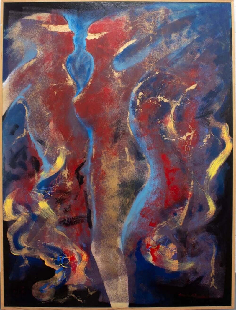 Dominic Pangborn Dance Unique Signed Contemporary Acrylic Painting on Board