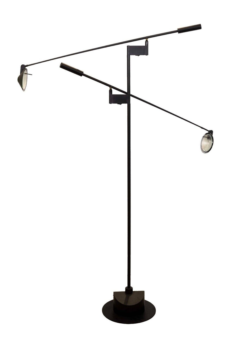 Sonneman for Kovacs Double Feather Floor Lamp w/ Adjustable Arms Mid Century Mod