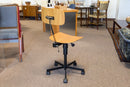 Rabami Stole Danish Wood and Metal Swivel Task Desk Chair
