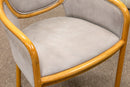 Set of 6 Ward Bennett for Brickel Associates 1980s Wood & Leather Dining Chairs