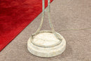 Michael Taylor Attributed Contemporary Modern Travertine and Metal Floor Lamp