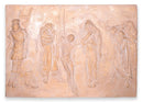 Sergio de Giusti Signed Bas Relief Figurative Religious Ceramic Sculpture 1985