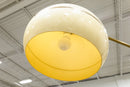 Brass and Acrylic Mid Century Modern Arc Floor Lamp with Marble Base
