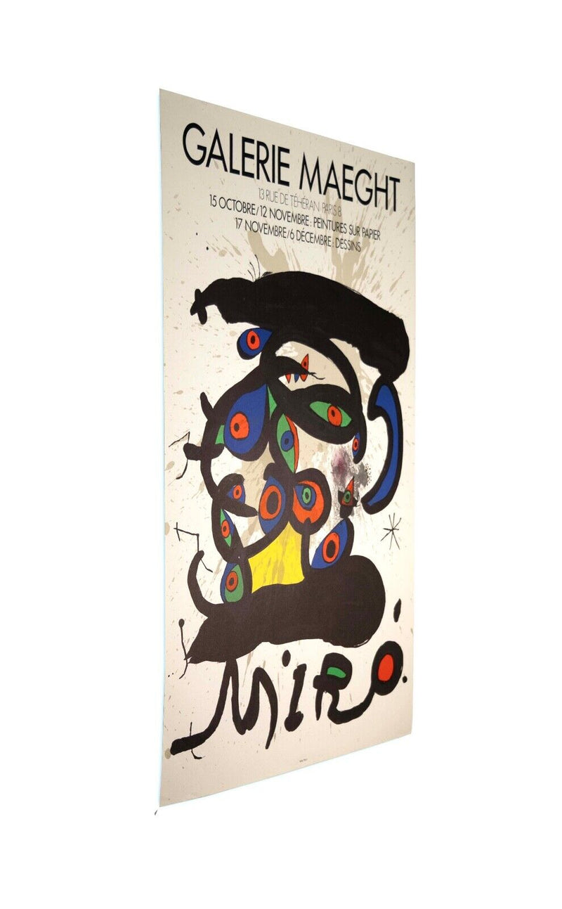 Joan Miro Galerie Maeght Sculptures Paris Original Modern Lithographic Poster UF