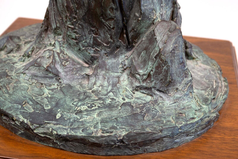 Gary Price The Ascent Large Patina Bronze Sculpture 45/60 on Wooden Base 1990
