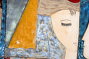 Ruth Faktor Faktorowicz Large Modernist Israeli Figurative Ceramic Tile Wall Art