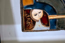 Ruth Faktor Faktorowicz Modernist Israeli Figurative Ceramic Tile Wall Art Frame