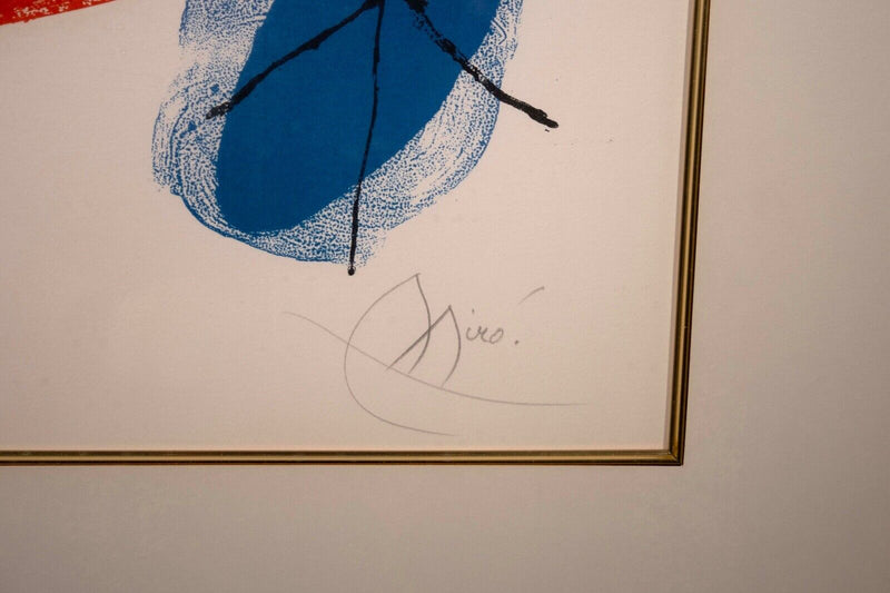 Joan Miro Peintures Murales Signed Modern Lithograph in Colors H/C Framed 1961