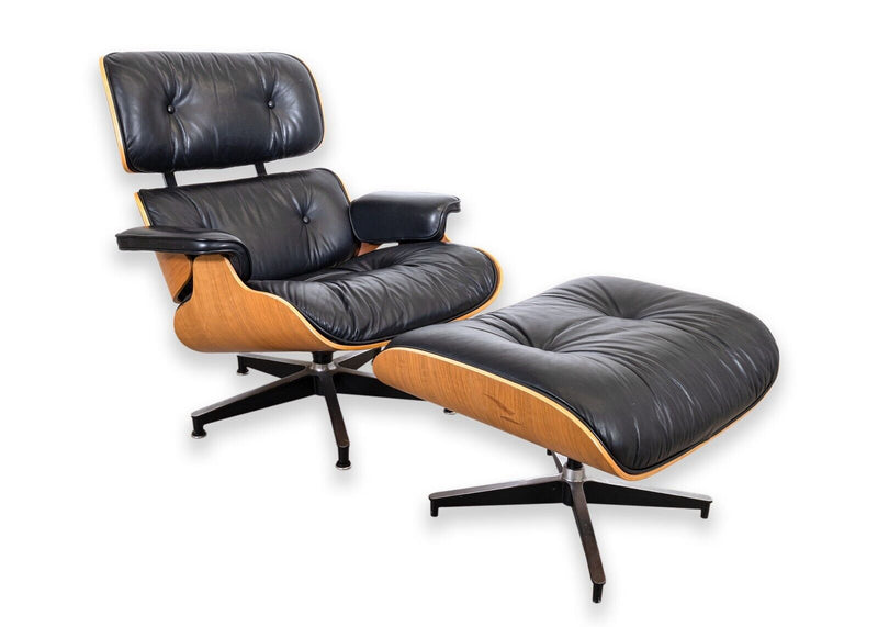 Eames for Herman Miller Vintage Mid Century Lounge Chair and Ottoman in Walnut