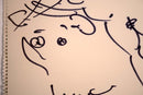 Reuben Nakian Untitled Signed Modern Figurative Felt-Tip Pen Drawing on Paper UF