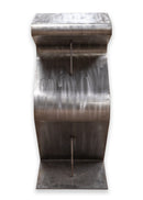 Postmodern Metal Steel Curved Sculptural Pedestal Display Base 1970s