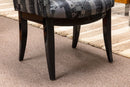 Set of 4 Milo Baughman for Thayer Coggin Black Cushioned Dining Armchairs