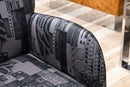 Set of 4 Milo Baughman for Thayer Coggin Black Cushioned Dining Armchairs