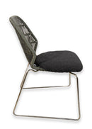 Pair of B&B Italia Contemporary Modern Crinoline and Stainless Steel Chairs