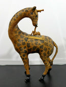 Vintage Woven Chinese Giraffe Asian Style Basket Sculpture