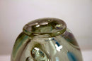 Richard Ritter Modern Clear Glass with Blue Vessel Sculpture AMC 1970s