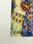 Modern Unframed 3 Women Musicians Zamy Steynovitz Signed Seriolithograph Canvas