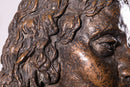 Sir Jacob Epstein Modern British Art Bronze w Brown Patina Life Size Bust