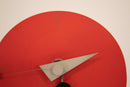 Memphis Style Constructivism 1980 Aluminum Shelf Clock by Nicolai Canetti Modern