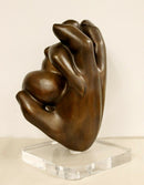 Contemporary Bronze Table Sculpture Illusion by Jerry Soble 1990s