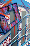 Contemporary Memphis Large Abstract Painting Canvas  J. Ramsauer 1990s Vine Yard