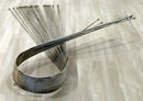Contemporary Modern Curtis Jere Wire Swirl Wall Sculpture w End Cap Ball 1980s