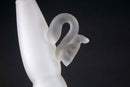 Bernie D’Onofrio Contemporary Hand-Blown Sculpted Purple & Frosted Etched Glass