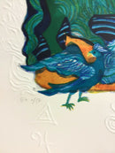 Mid Century Modern Unframed Sagittarius Zodiac Judith Bledsoe Signed Lithograph