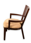 Pair of Berman Rossetti Contemporary Modern Dark Wood Armchairs