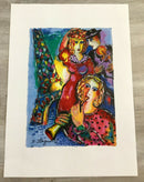 Modern Unframed Eiffel Melodies Signed Zamy Steynovitz Seriolithograph on Canvas