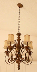 Schonbek Contemporary 5 Arm Light Fixture Chandelier