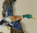 Asian Bird in Flight with Semi Precious Stones Wall Sculpture