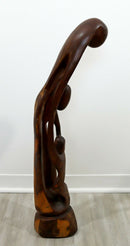 Mid Century Modern Abstract Figurative Wood Carving Floor Sculpture