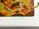 Mid Century Modern Unframed Leap of Leopards Judith Bledsoe Signed Lithograph