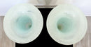 Mid Century Modern Pair of Seguso Vetri D'Arte Glass Vases Vessels Italy Signed