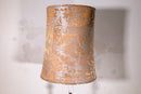 Art Deco Opaque Milk Glass and Brass Metal Floor Lamp