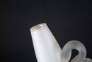 Bernie D’Onofrio Contemporary Hand-Blown Sculpted Purple & Frosted Etched Glass