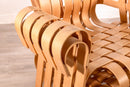 Knoll Frank Gehry Power Play Pair of Bentwood Armchairs and Matching Ottoman