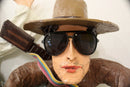 Contemporary Whimsical Mike Leaf The Messiah, Bob Dylan & The Rebbe Paper Mache
