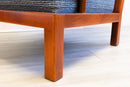 Pair of Custom Made Art Deco Style Mahogany Wood Arm Chairs