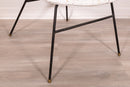 Mid Century Modern Pair of White Scoop Rattan Chairs