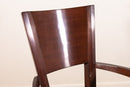 Pair of Berman Rossetti Contemporary Modern Dark Wood Armchairs