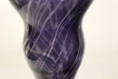 Contemporary Handblown Glass Vase Indigo with Swirl Design