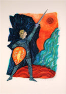 Judith Bledsoe Scorpio Zodiac Signed Contemporary Lithograph 205/250 Framed